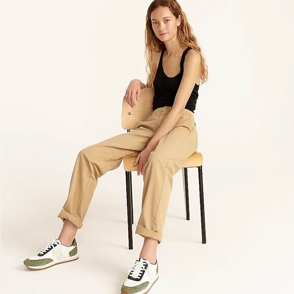 J. Crew Tan Straight Leg Pants - Picture 1 of 10